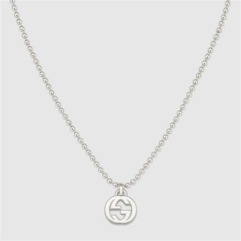 Collana con ciondolo GG in argento 925 